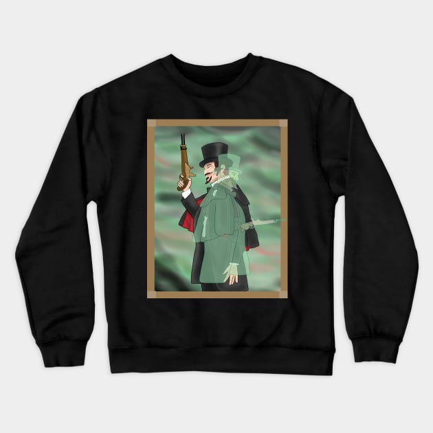 Dueling Ghosts 1- Haunted Mansion Crewneck Sweatshirt by tesiamarieart